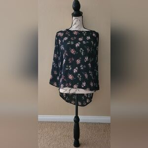 Papermoon Black Floral Blouse